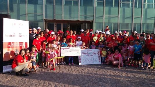   Los empleados de Ingeteam Service pedalearon por los niños de Afanion en el Family day que la empresa celebra en Albacete
