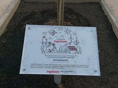 Ingeteam y AFANION plantan un árbol en el Jardín Botánico de CLM e inauguran una placa conmemorativa de ambas instituciones